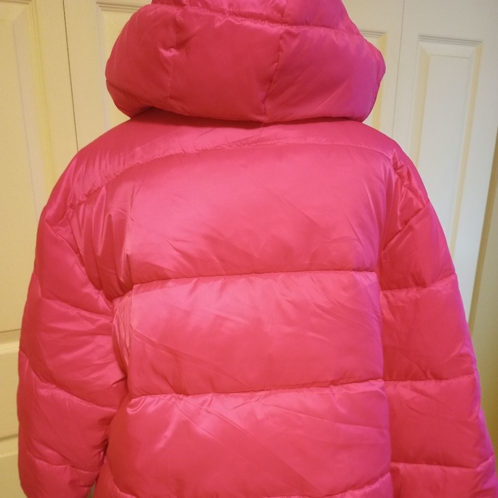 Barbiecore Gap Barbie Pink Recycled Eco-friendly Puffer NWT XXL - Picture 5 of 15
